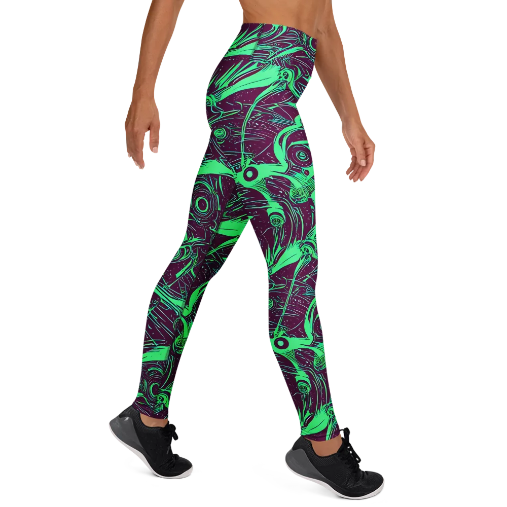 Acid Current on Yoga Leggings — Right