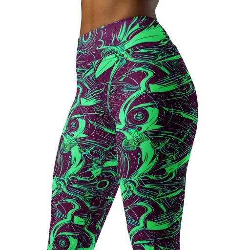 Acid Current on a Yoga Leggings