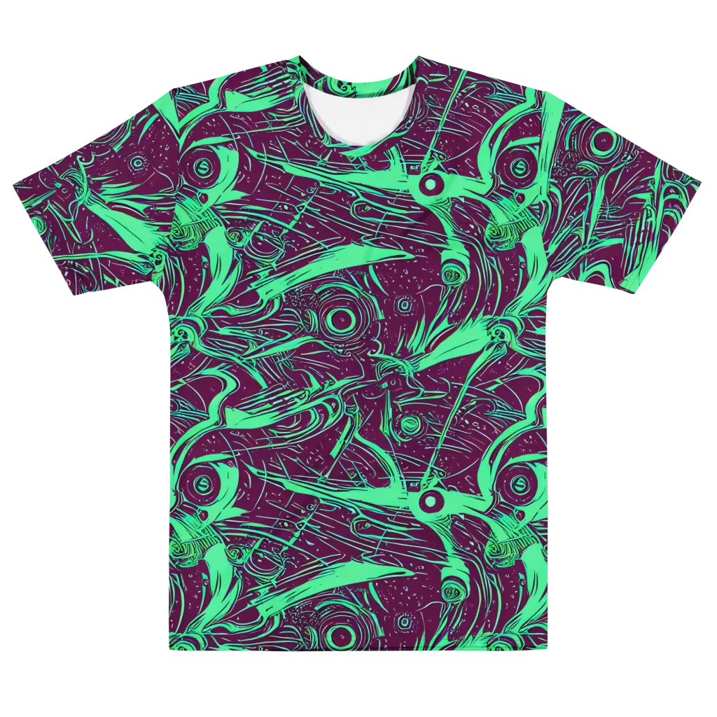Acid Current on Men's Cotton Crew Neck T-Shirt — Front