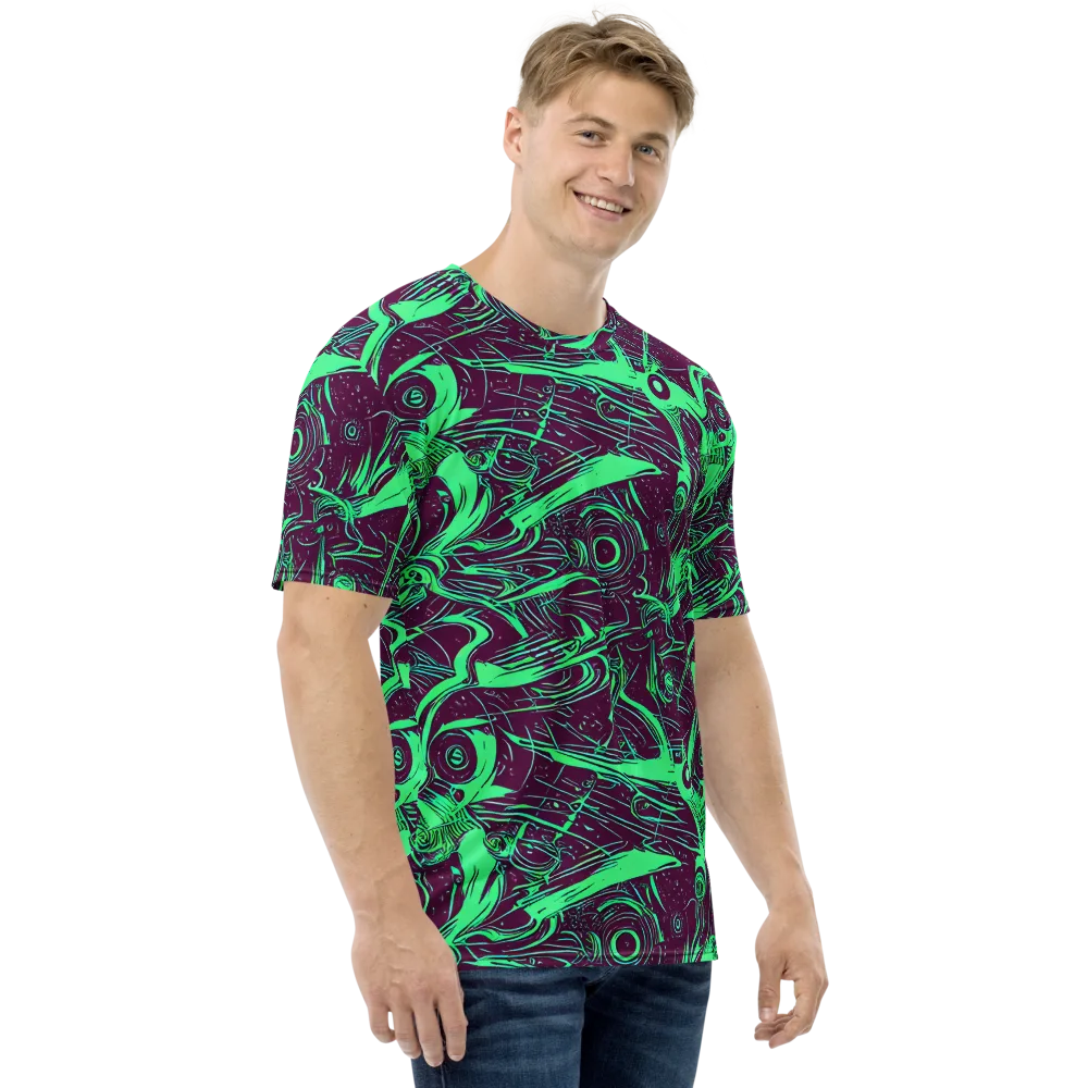 Acid Current on Men's Crew Neck T-Shirt — Right