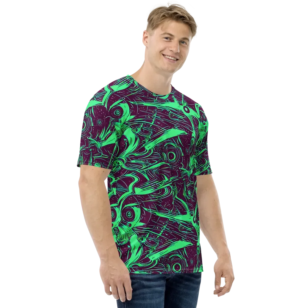 Acid Current on Men's Crew Neck T-Shirt — Right