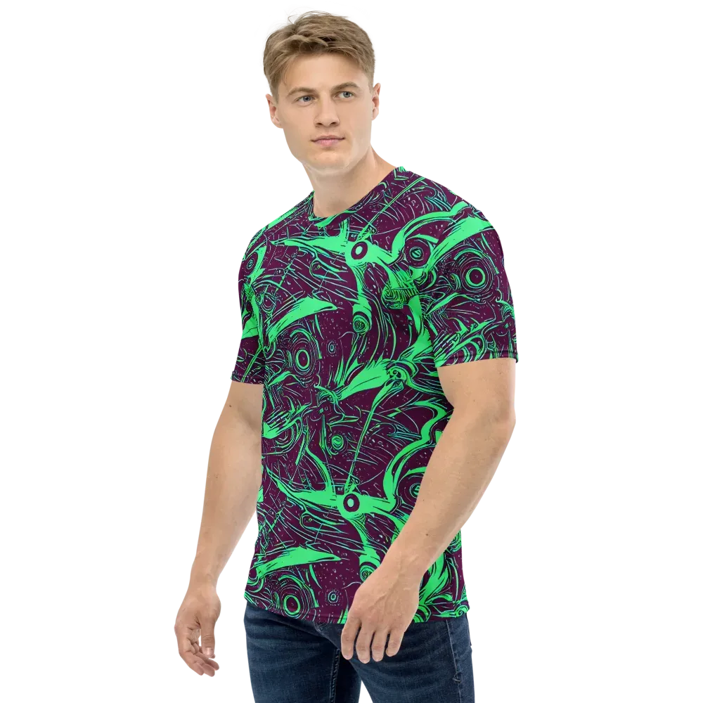 Acid Current on Men's Crew Neck T-Shirt — Left