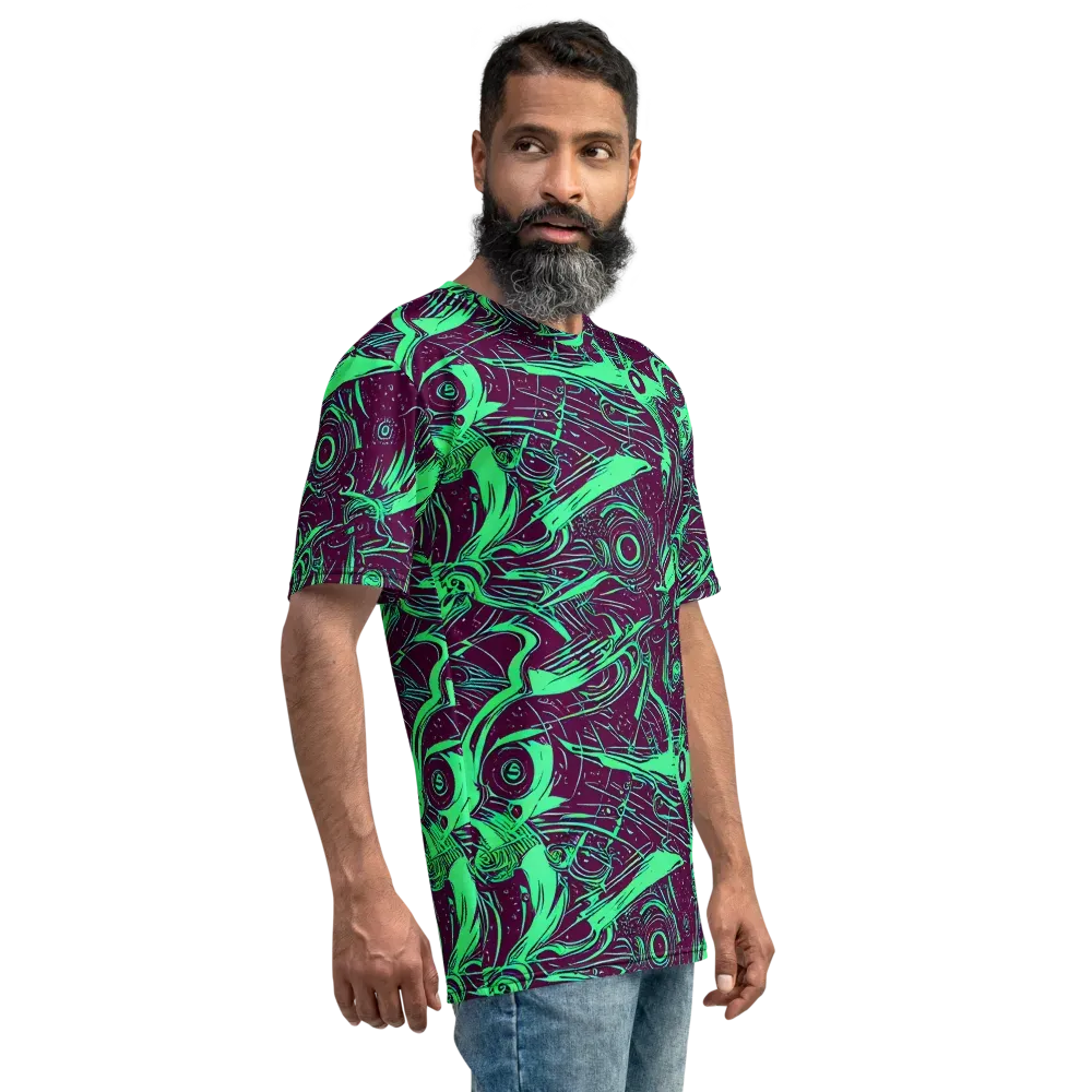Acid Current on Men's Crew Neck T-Shirt — Right