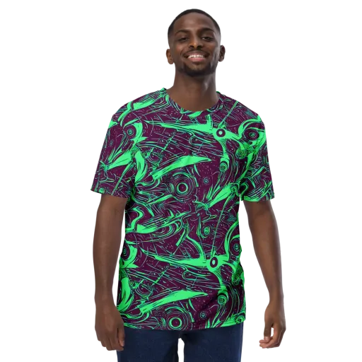 Acid Current on a Men's Crew Neck T-Shirt