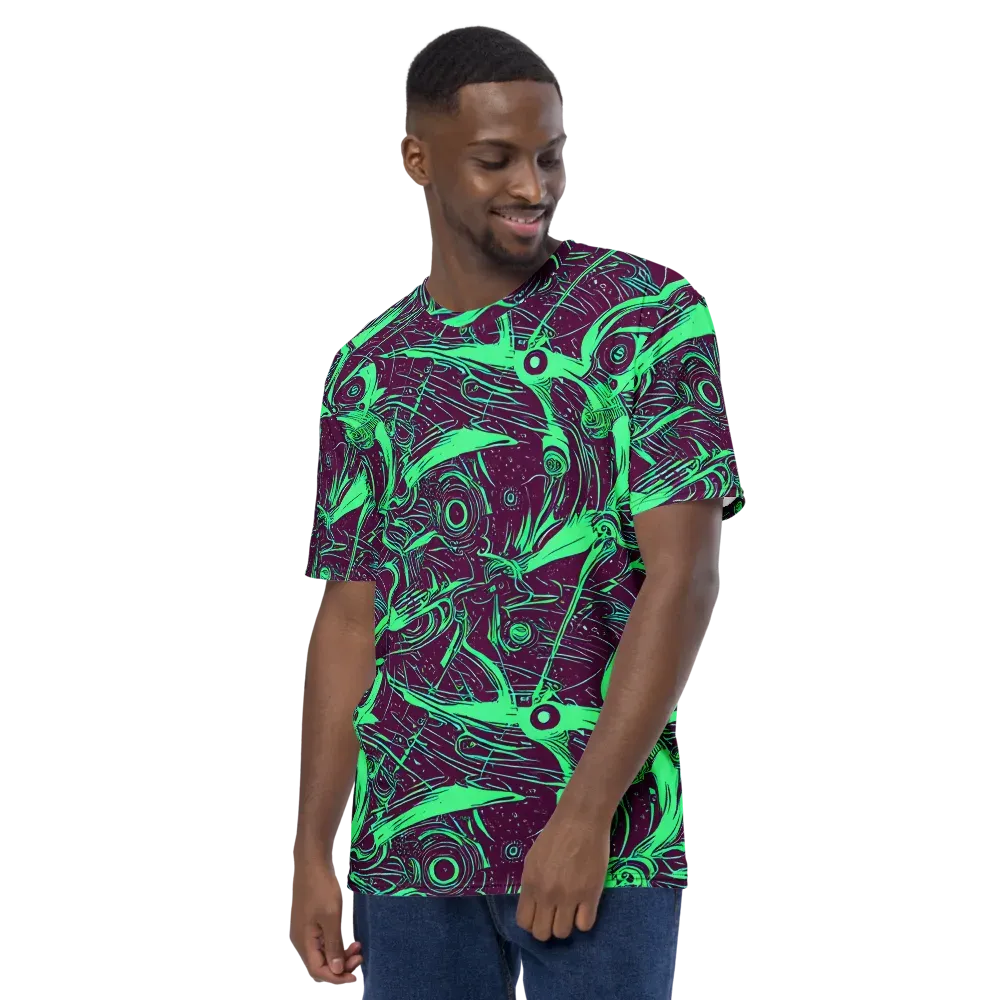 Acid Current on Men's Crew Neck T-Shirt — Left