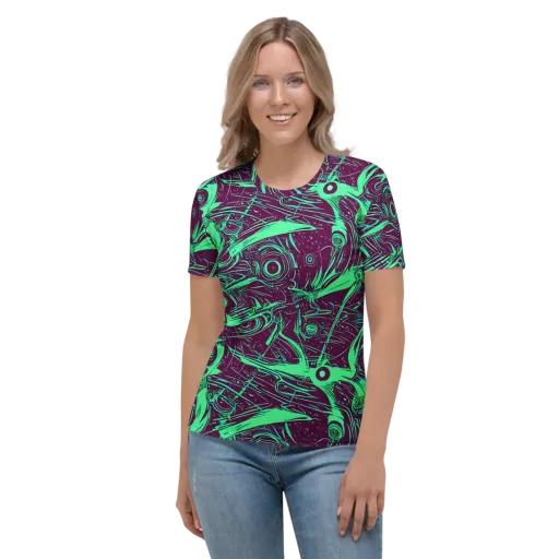 Acid Current on a Women's Crew Neck T-Shirt