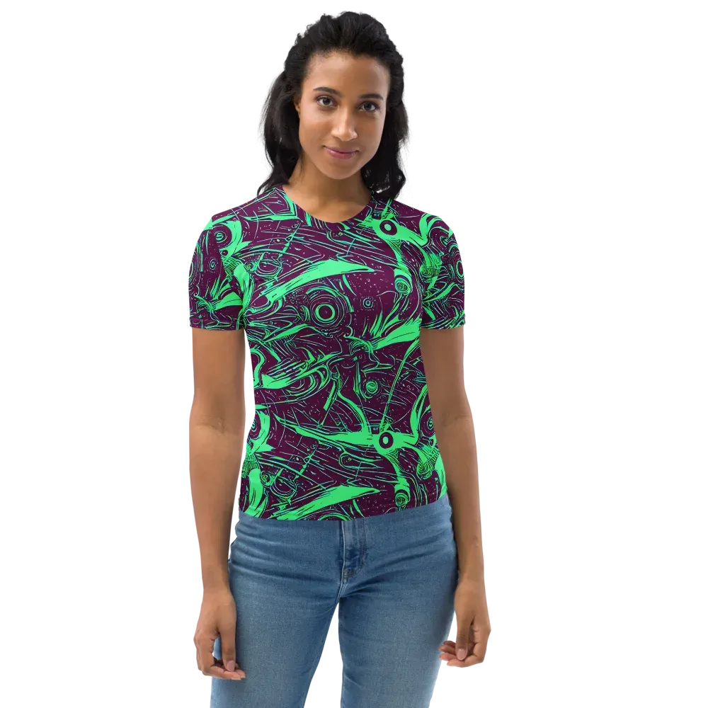 Acid Current on Women's Crew Neck T-Shirt — Front