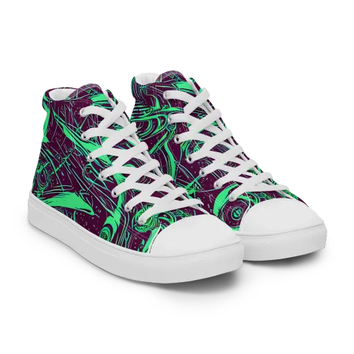 Acid Current on a Women's High Top Canvas Shoes