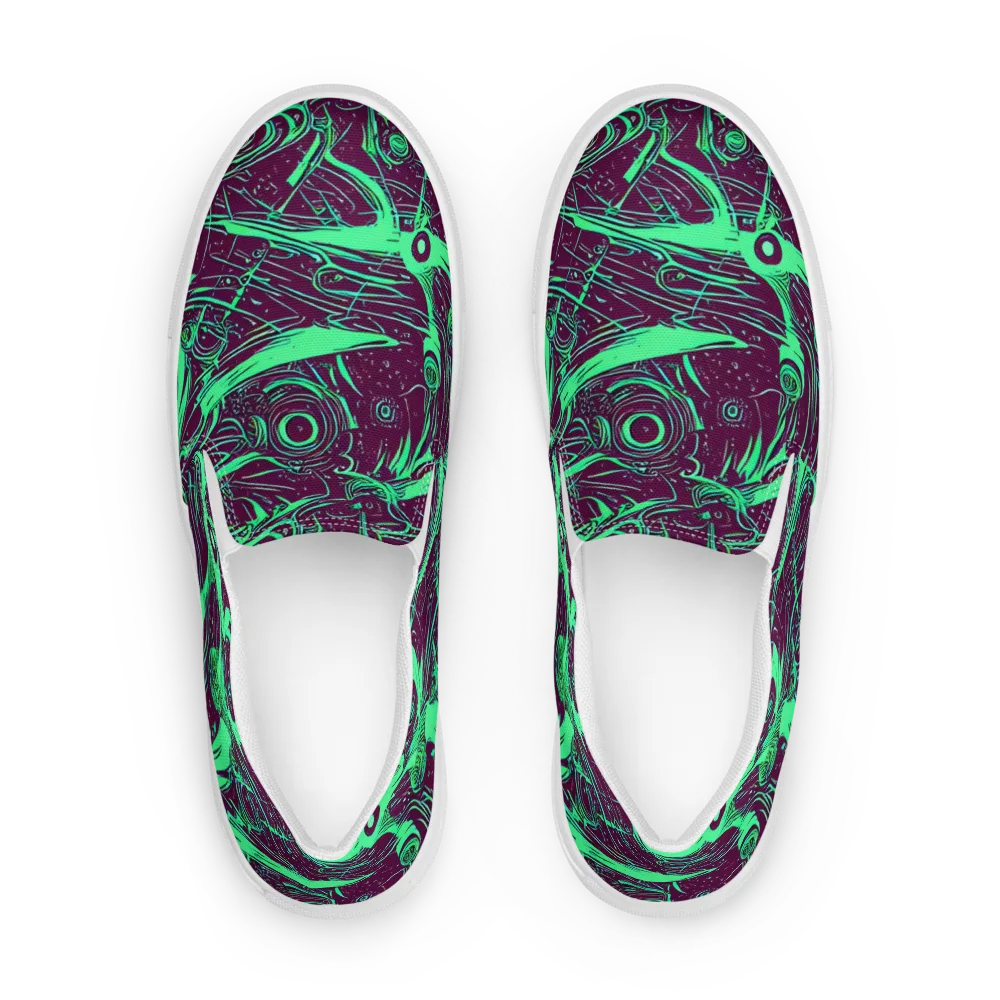 Acid Current on Men's Slip-On Canvas Shoes — Front