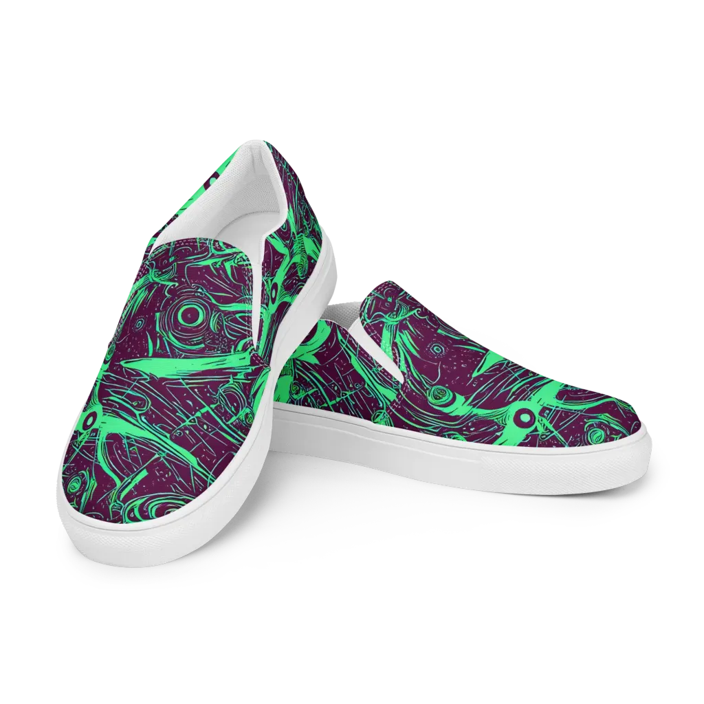 Acid Current on Women's Slip-On Canvas Shoes — Left Front