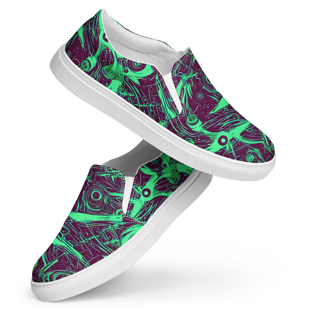 Acid Current on Women's Slip-On Canvas Shoes — Front