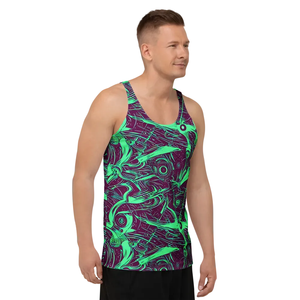 Acid Current on Men's Tank Top — Right Front