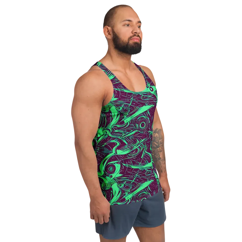 Acid Current on Men's Tank Top — Right Front
