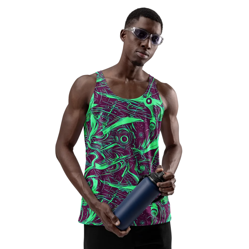 Acid Current on Men's Tank Top — Front