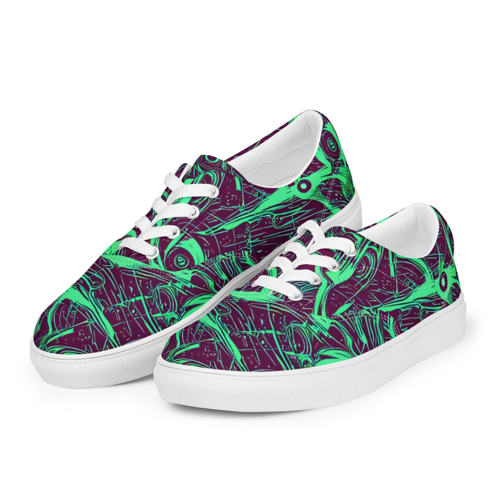 Acid Current on Men's Lace-Up Canvas Shoes — Left Front
