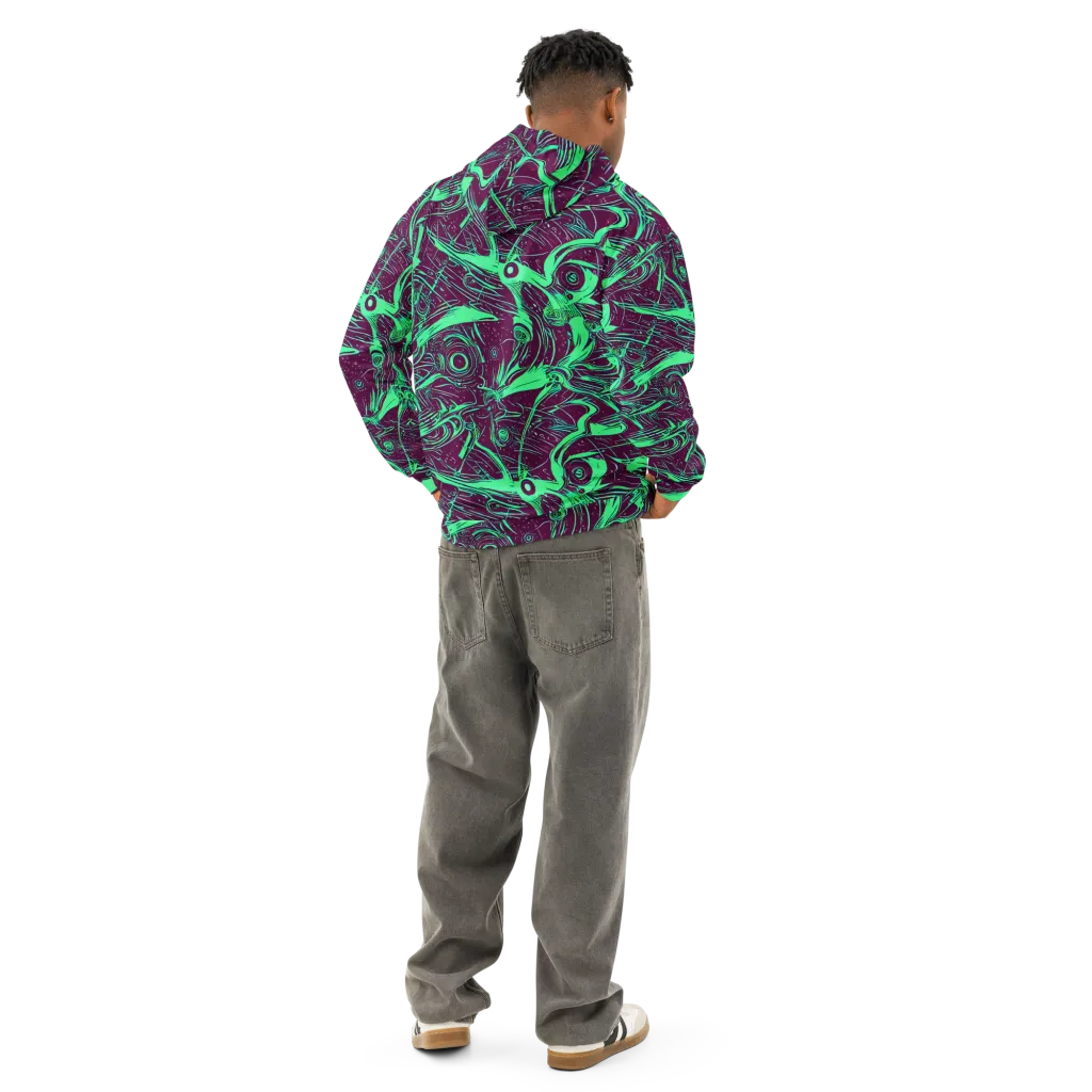 Acid Current on Cotton Hoodie — Back