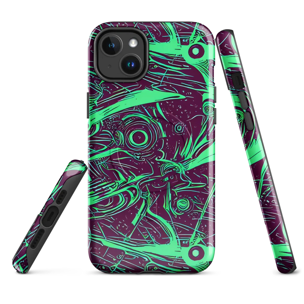 Acid Current on MagSafe Tough Case for iPhone® — Front