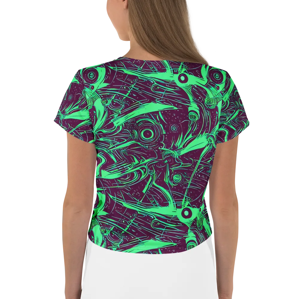 Acid Current on Crop Tee — Back