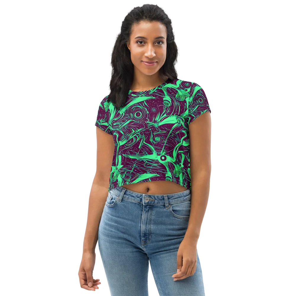 Acid Current on Crop Tee — Front