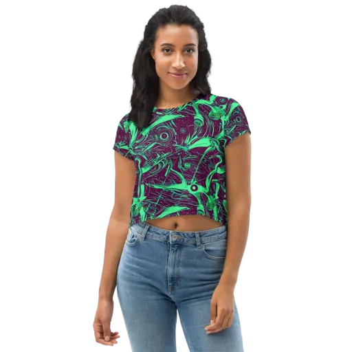 Acid Current on a Crop Tee