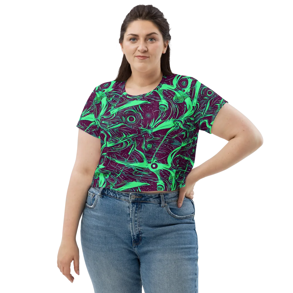 Acid Current on Crop Tee — Front