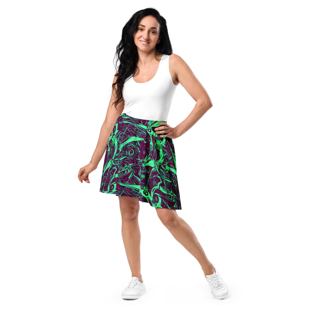 Acid Current on Skater Skirt — Front
