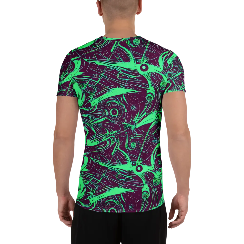 Acid Current on Men's Athletic T-Shirt — Back