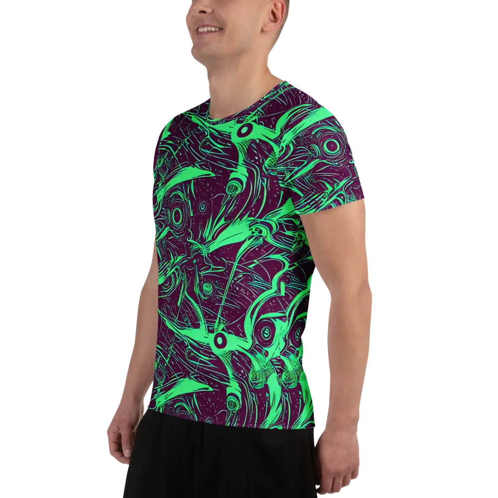 Acid Current on Men's Athletic T-Shirt — Left
