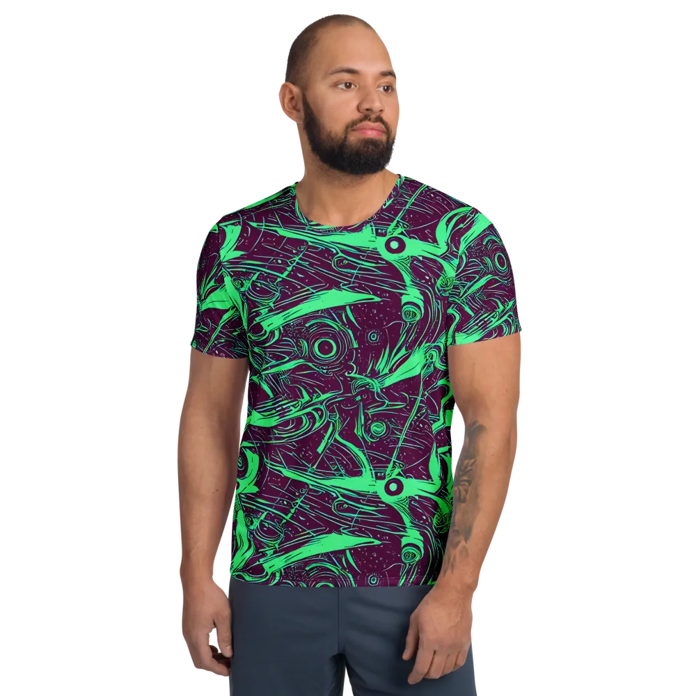 Acid Current on Men's Athletic T-Shirt — Front