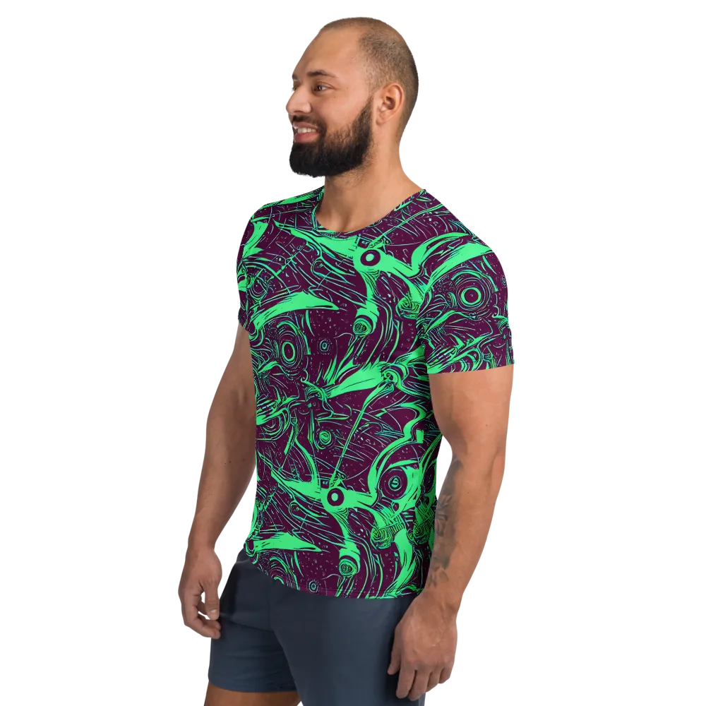 Acid Current on Men's Athletic T-Shirt — Left