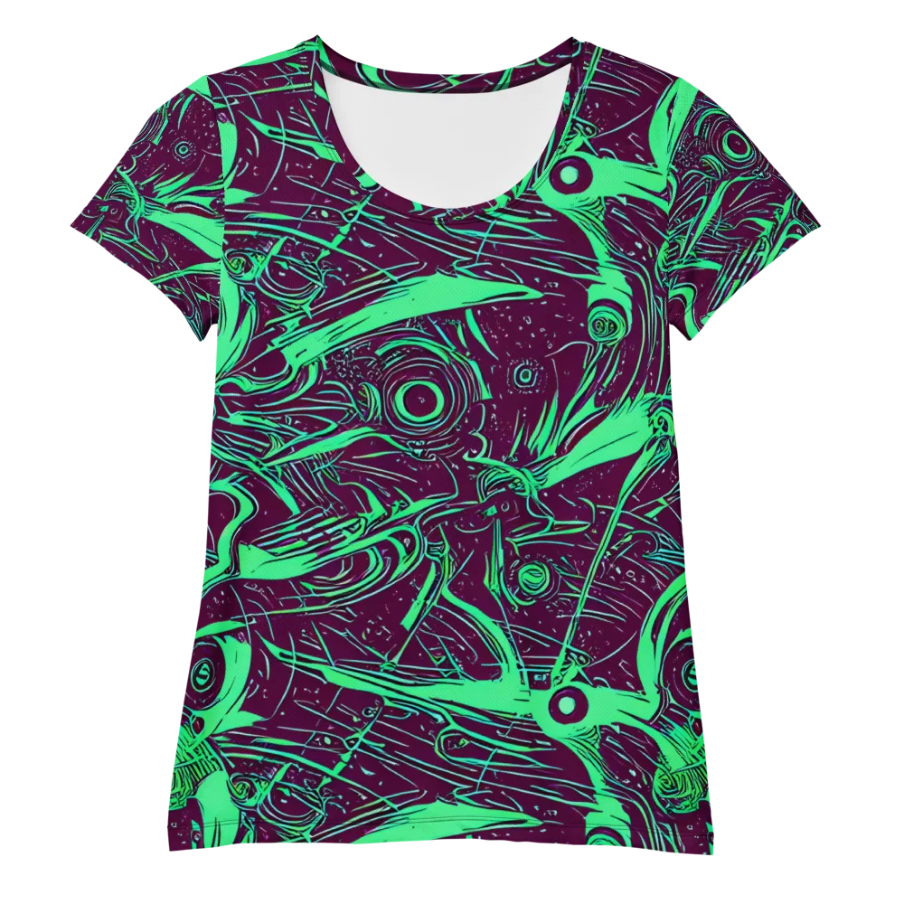 Acid Current on Women's Athletic T-Shirt — Front