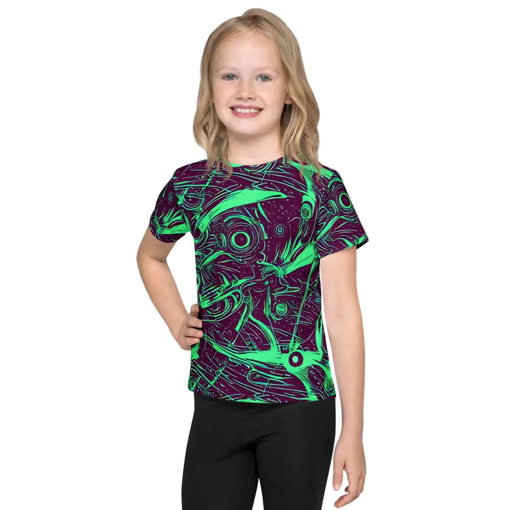 Acid Current on Kids Crew Neck T-Shirt — Front