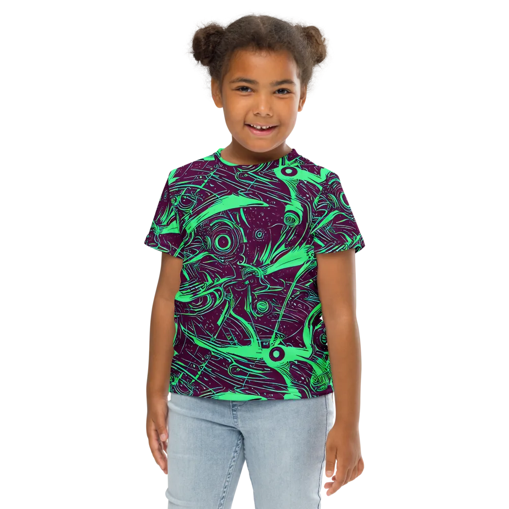 Acid Current on Kids Crew Neck T-Shirt — Front