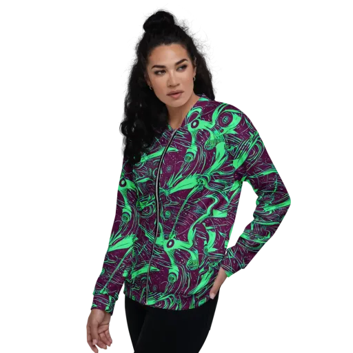 Acid Current on a Bomber Jacket