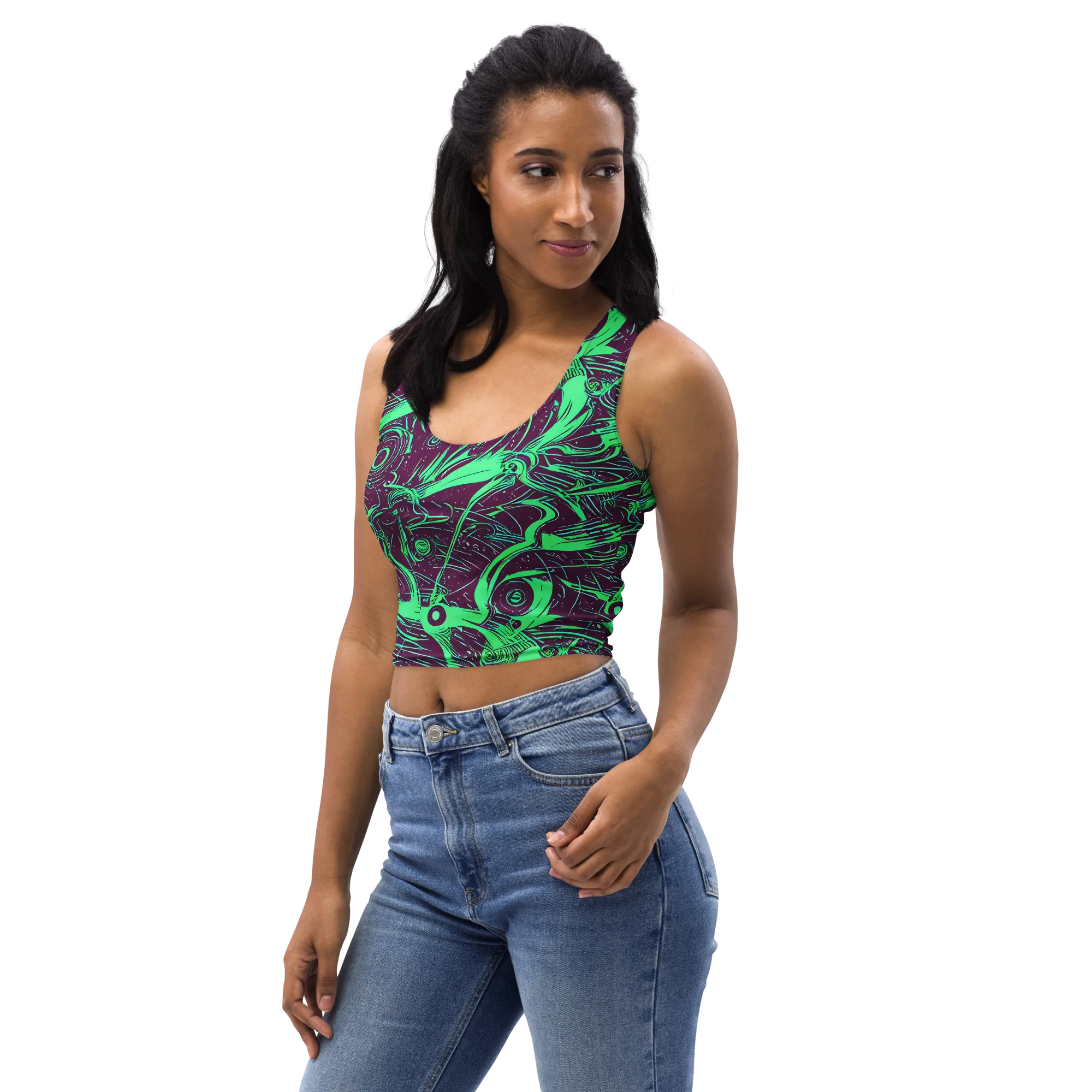 Acid Current on Crop Top — Left Front