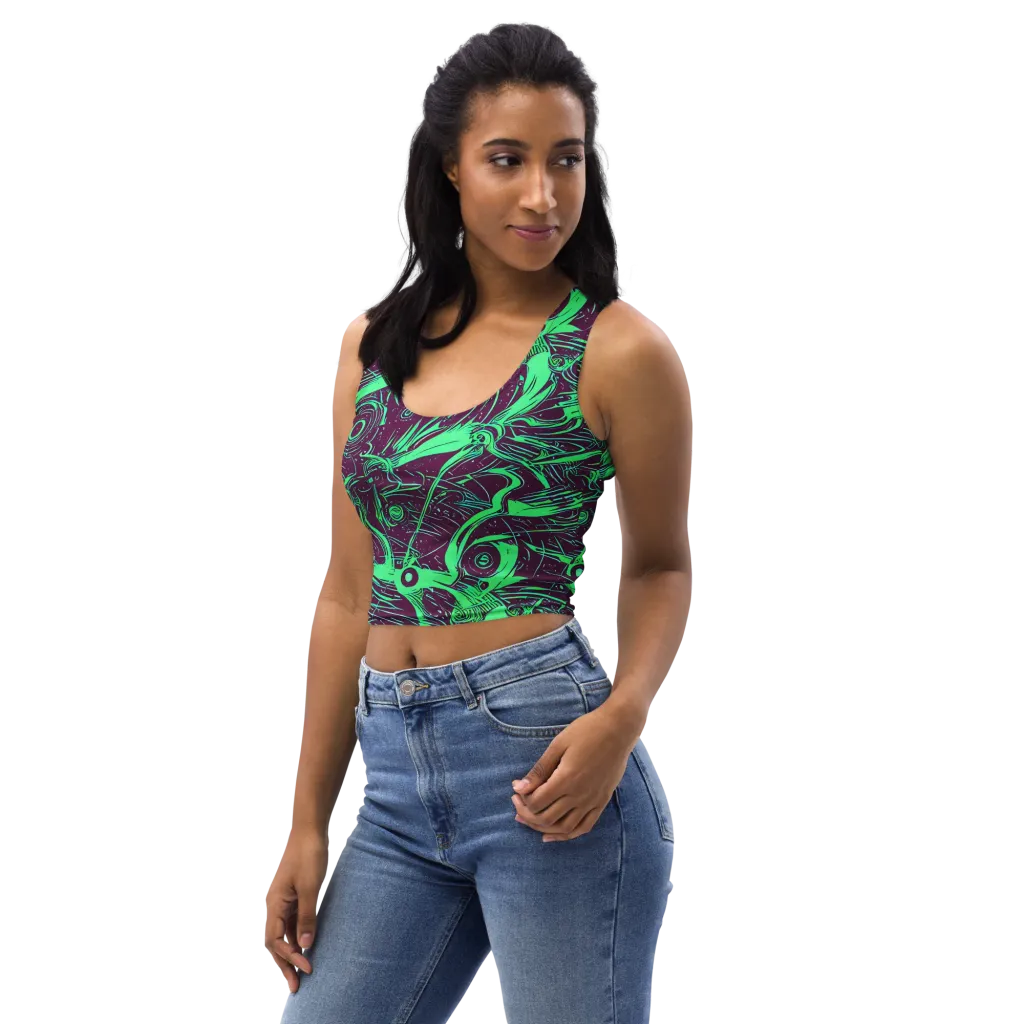 Acid Current on Crop Top — Left Front