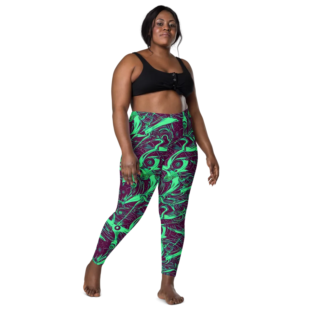 Acid Current on Leggings with Pockets — Front