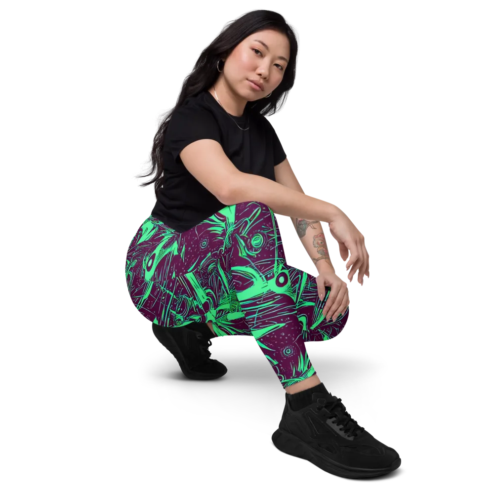 Acid Current on Leggings with Pockets — Right Front