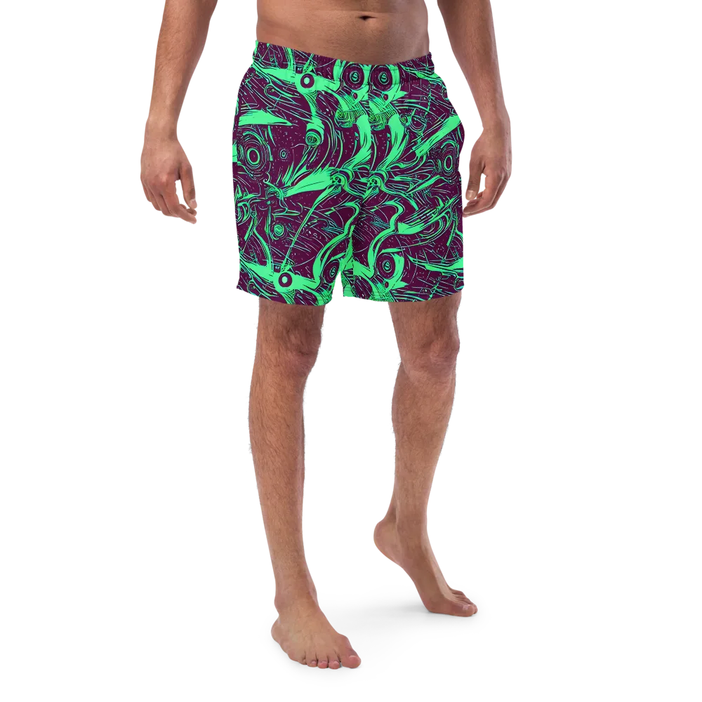 Acid Current on Swim Trunks — Front