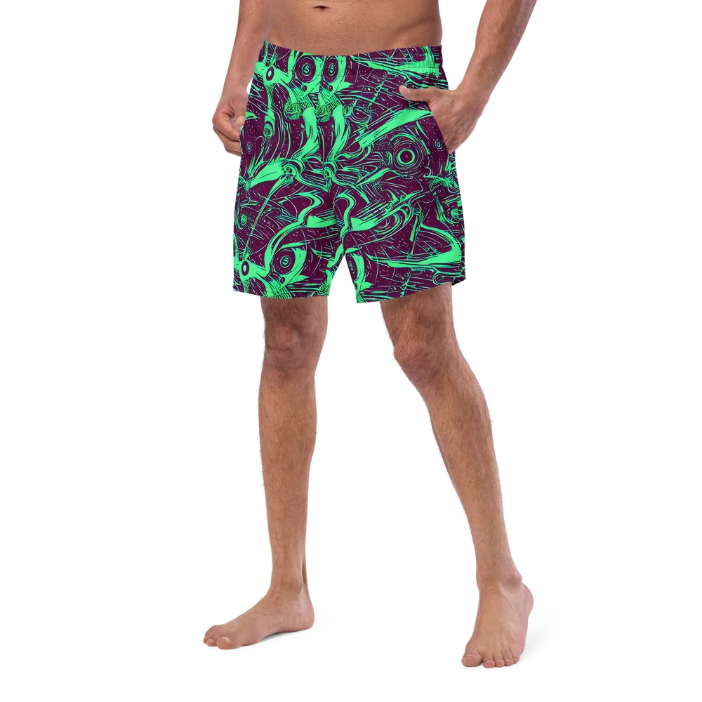 Acid Current on Swim Trunks — Left Front
