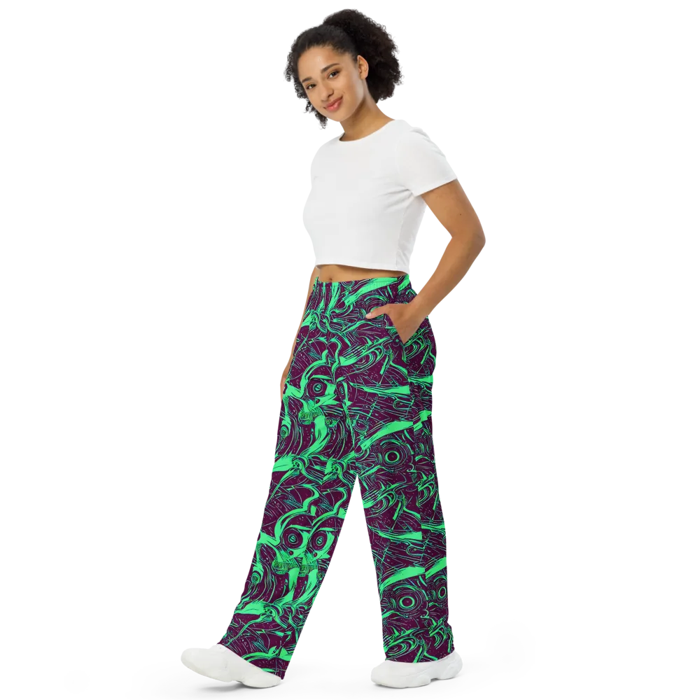 Acid Current on Wide-Leg Pants — Left Front