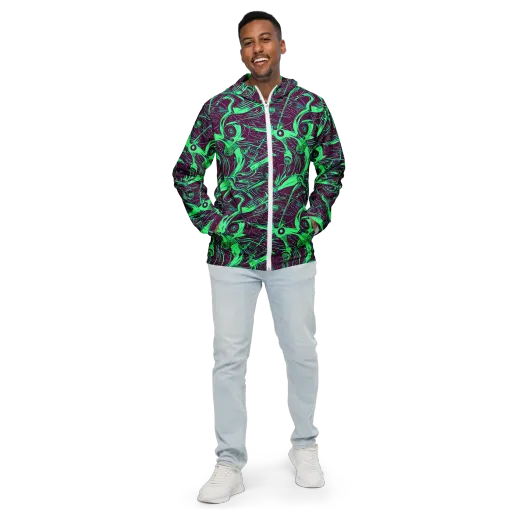 Acid Current on a Men's Windbreaker