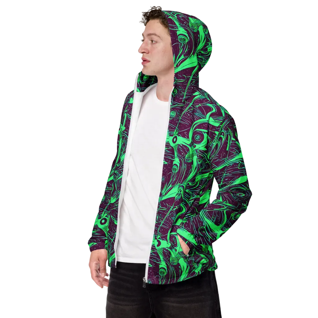 Acid Current on Men's Windbreaker — Left Front