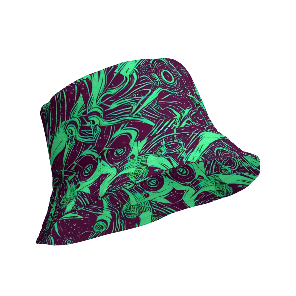 Acid Current on Reversible Bucket Hat — Product details Outside