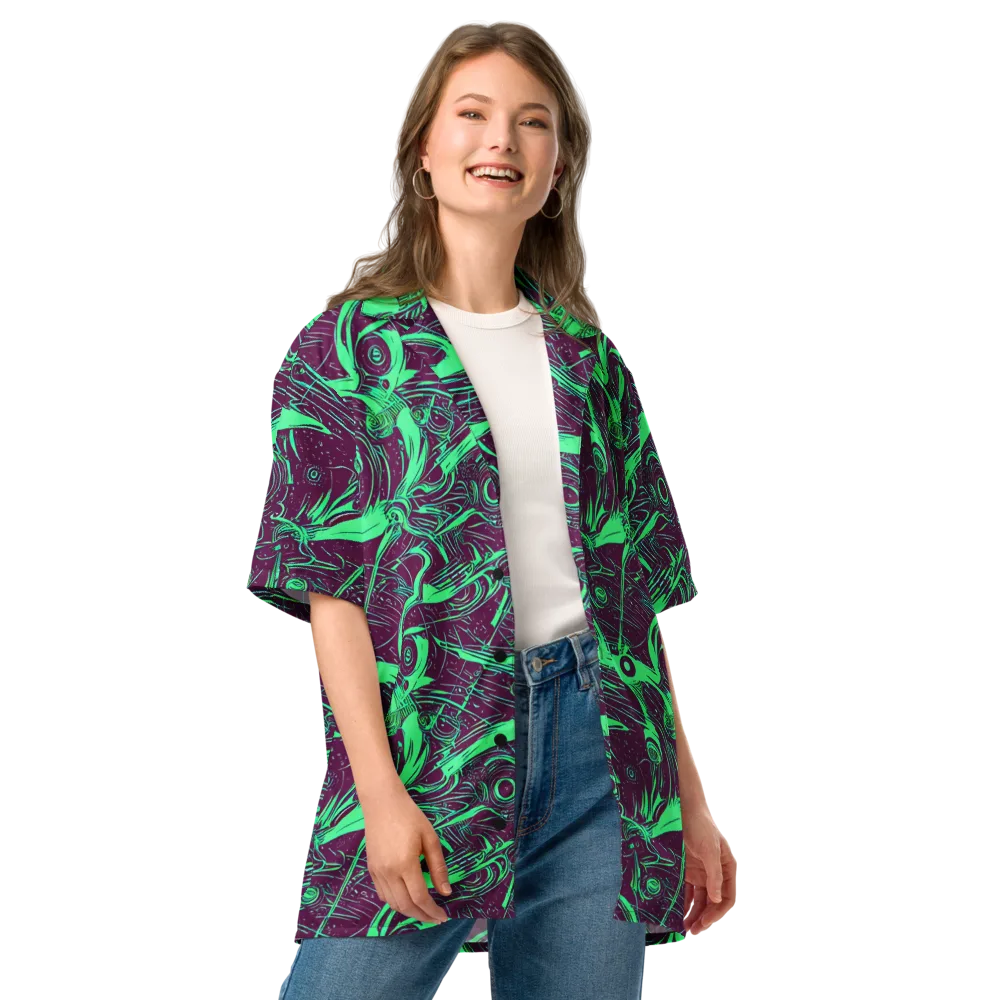 Acid Current on Button Shirt — Front