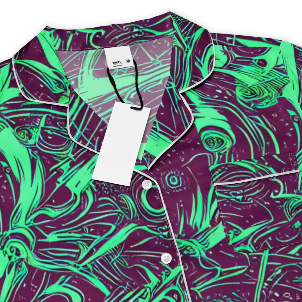 Acid Current on Women's Short Sleeve Pajama Top — Product details