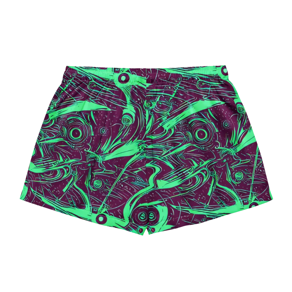 Acid Current on Women's Pajama Shorts — Back