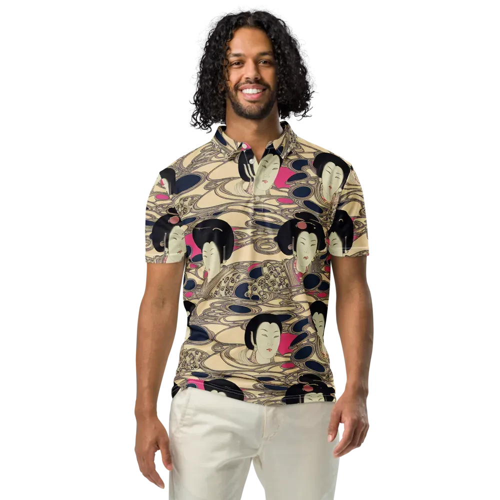 Timeless Reverie on Men's Slim Fit Polo Shirt — Front