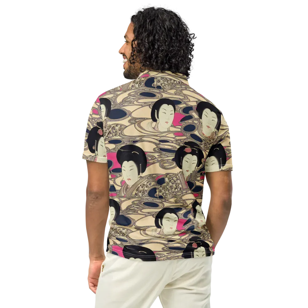 Timeless Reverie on Men's Slim Fit Polo Shirt — Back