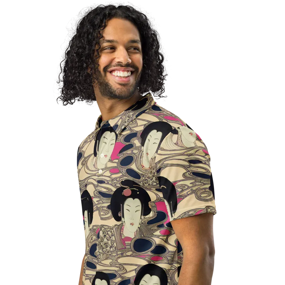 Timeless Reverie on Men's Slim Fit Polo Shirt — Left Front